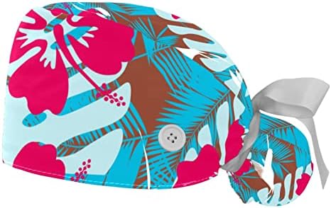 2 Опаковане на Работни шапки за еднократна употреба с Пуговицей, Пъстри Шапки-Търкане с Начесом под формата на Акула, Женски Дълга Коса