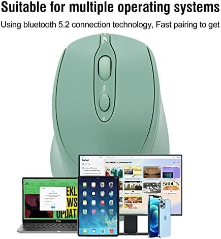 Мишка Dolrso Bluetooth, Акумулаторна Безжична Мишка за лаптоп / iPad / MacBook Pro / Air, Тиха Преносима Тънка Мишката, за Surface Pro / PC / таблет Lenovo / Samsung (Зелена)