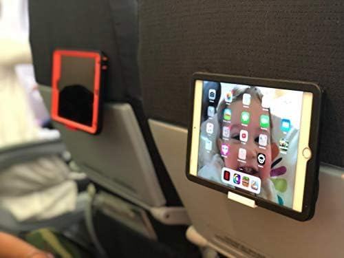 SkyClip - Черно, комплект от 2 теми, притежател на мобилен телефон на облегалката на седалката, тенис на скоба и здрава поставка за телефон, съвместим с iPhone, Android, планшетами и считывателями