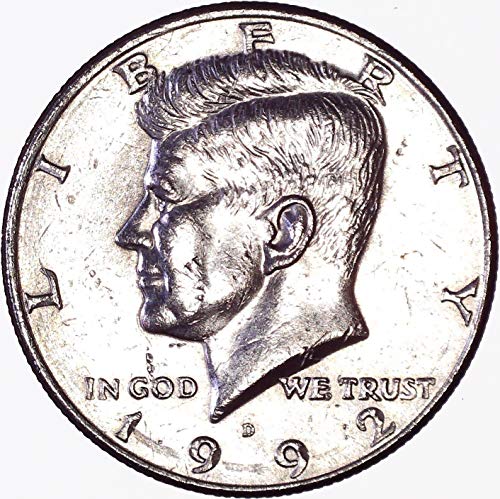 1992 D Кенеди Полдоллара 50 цента На Около необращенном формата на