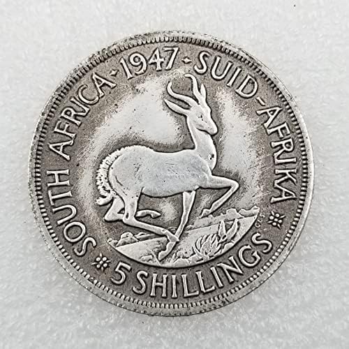 QINGFENG Старинни Занаяти 1947 Британската Месинг Посеребренный Состаренный Сребърен Долар #036