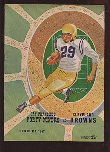 1 Септември 1957 г. Програма NFL Кливланд Браунз в Сан Франциско 49'ers Джим Браун - Програма NFL