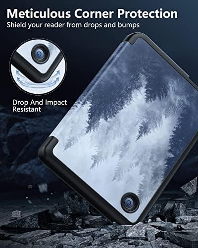 Калъф MoKo, Съвместим с Кобо Clara 2Д 6 издаване на 2022 година, Компактен калъф-за награда Smart Cover със защита от надраскване и автоматична функция за събуждане / сън, Сив Гора