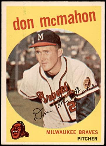 1959 Topps 3 Дон Макмеън Милуоки Брейвз (Бейзболна картичка) EX/MT Braves