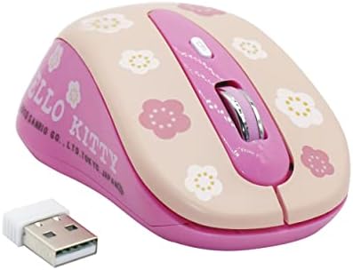 Безжична Тиха мишка Zayaxe Сладко Hello Kitty, Розова Мишка за момичета, подходяща за настолни компютри и лаптопи