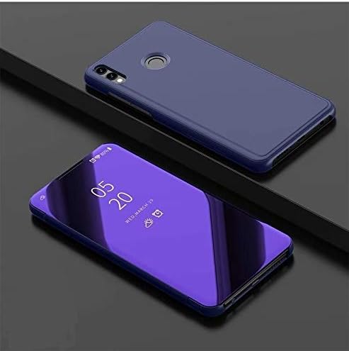 Чанта за мобилни телефони с Огледално Покритие Хоризонтални Мек Кожен калъф за Xiaomi Redmi Note 7/Redmi Note 7 Pro с Притежателя на своята практика Чанти (Цвят: лилаво-синьо)