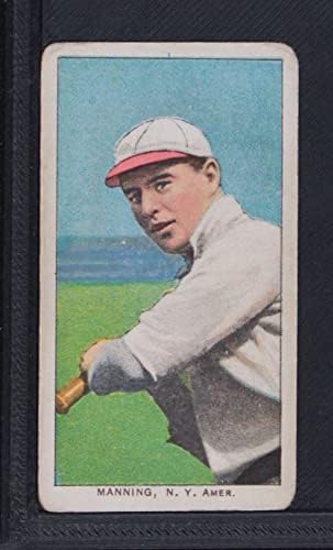 1909 T206 БИТА Rub Манинг Ню Йорк Янкис (Бейзболна картичка) (Отбивающий топка) ДОБРИ Янкис