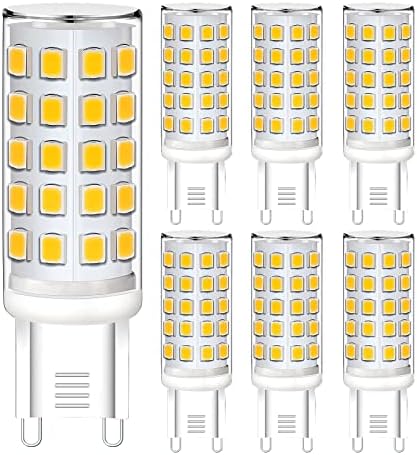 Led лампа Xzmysxg G9, 6 W, Топло Бяла 3000 До, led крушки G9, което се равнява на 50 W 60 W, Халогенна лампа Без Трептене, без регулиране на яркостта, за домашно осветление под формата