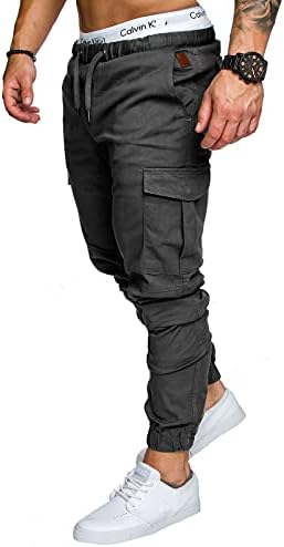 Dudubaby Мъжки Спортни Панталони Мъжки Модни Свободни Красиви Дънкови Панталони с джобове Камуфляжные Панталони M-4Xl