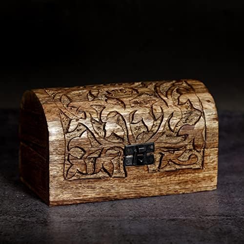 Шилппам Дървена многофункционална ковчег за ръчно изработени сувенири I Дървена ковчег за ръчно изработени бижута I Декоративен органайзер за съхранение