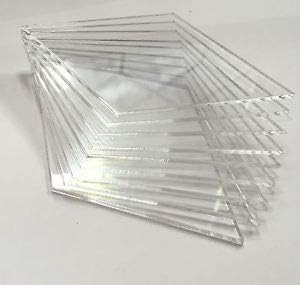 Блестящо Папагали DIY4U Прозрачен Акрилен Лист от Плексиглас и 5 мм за diy (12 Х 12 см)