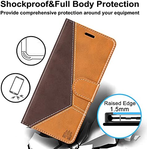 Чанта-портфейл Caislean за Samsung Galaxy S20 FE 5G (6,5 инча) от изкуствена кожа с панти капак [Заключване на RFID], Държач за карти [Мека обвивка от TPU] [Функция на каботажните], Магните