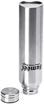 Sumeet Тънка Запечатани бутилка за вода от неръждаема стомана / Бутилка за хладилник - 550 мл - Опаковка по 1