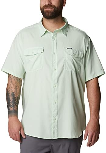 Однотонная риза Columbia Men ' s Utilizer II с къс ръкав, Отводящая Влага, Защита От Слънце