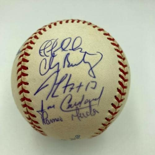 1999 Отбор на Шампионите от Световна серия Ню Йорк Янкис Подписа бейзболен договор с Дереком Джетером JSA - Бейзболни топки с автографи