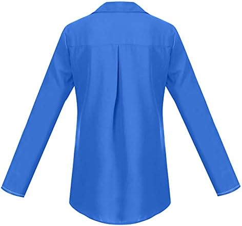 Дамска Риза с дълъг ръкав Подаване на Цвят, Безплатен и Удобен Топ, Памучен Бельо Тениска, Пролетни Блузи