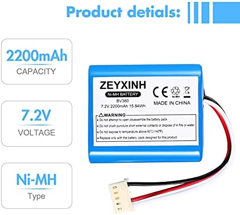 ZEYXINH 7,2 ДО 2200 mah Ni-MH Батерия за Преносим iRobot Braava 380 380T 390 390T Mint 5200 5200B 5200C Робот-чистач
