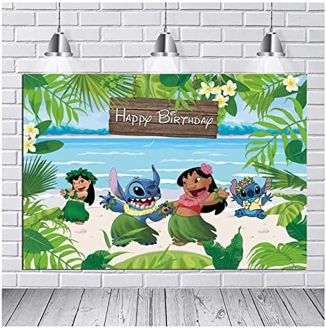 Карикатура честит Рожден Ден Снимка на Фона на Тропически Luau Летен Плаж на Океана Фотофоны за Детски Рожден Ден Лятото на Алоха Luau Украса на Парти Банер 7x5ft