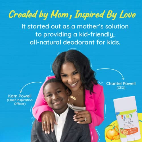 PLAY PITS - Естествен детски дезодорант - Безопасно за момичета и момчета с чувствителна кожата на всички възрасти - Не съдържа алуминий - Аромат на SUGA - С етерични масла от лимон, грейпфрут и лимонена трева - 2,65