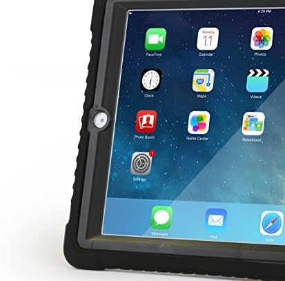 Калъф MAXCases Shield за iPad 2/3/4 - Здрав калъф с двойна защита за iPad Air, Защелкивающаяся рамка на екрана от поликарбонат / силиконов калъф, вградена защита на екрана и прозорец с биркой активи - Черен