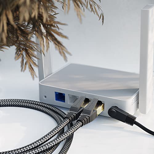 Ethernet кабел CAT8 с дължина 1 метър – Интернет, пластир и кабелна мрежа с гъвкава защита от разкъсвания оплеткой и мълния скорост на трансфер на данни 40 gbps (CAT8.1, идеален за игри / PS5 / Xbox / Switch) – от CableDirect