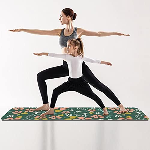 Килимче за йога с дебелина 6 мм, с хубав Цветен принтом, Екологично Чисти Постелки за упражнения от ТПЭ, Подложка за Пилатес Йога тренировки, основен фитнес и упражнения на пода, За мъже и Жени