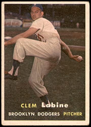 1957 Topps 53 Клем Лабин Бруклин Доджърс (Бейзбол карта) ДОБРИ Доджърс