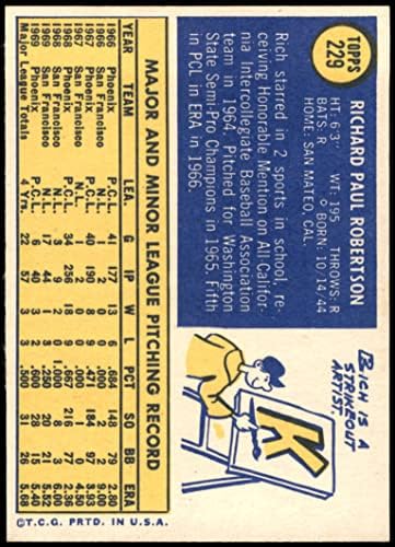 1970 Topps 229 Рич Робъртсън Сан Франциско Джайентс (Бейзболна карта) в Ню Йорк+ Джайентс