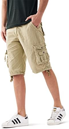 Мъжки къси Панталони-Карго LeeHanTon бързо съхнещи Свободно, Намаляване, Ежедневни Панталони за Голф от Памук кепър лента през Открито, Къси