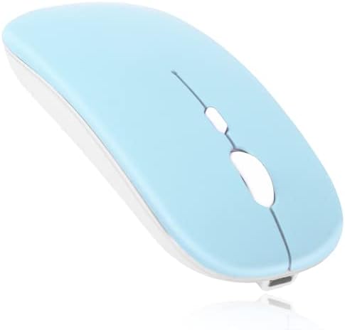UrbanX 2,4 Ghz и Bluetooth Мишка, Акумулаторна Безжична Мишка за Samsung Galaxy Tab S6 Lite Безжична мишка с Bluetooth за лаптоп/PC/ Mac/ iPad pro/ Компютър/ таблет/ Android небесносин