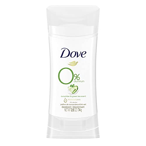 Не дразни алуминиев Дезодорант-стик Dove 0% за грижа за под мишниците с краставица и Зелен чай, 2,6 грама