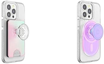 PopSockets: в Чантата си за телефон с разширяваща се дръжка, Розова Русалка и писалка за телефон MagSafe, държач за мобилен телефон, Съвместим с безжична зареждане - Опалесци