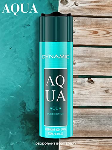 Универсални Парфюми Arras Dynamic Aqua Pour Homme Франция Дезодорант-Спрей за тяло Освежаващо Устойчив Deo за Мъже 200 мл (1 опаковка)