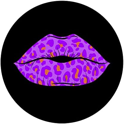 Принт лилави устни - Лилаво Леопардовые Устните PopSockets С възможност за смяна на PopGrip