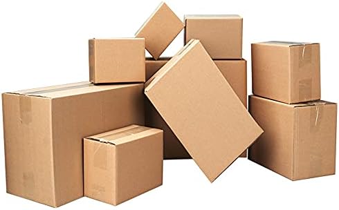 100 опаковки Жълти Транспортни Кутии, Кашони от велпапе, хартия, Малки Кутии от велпапе за преместване, опаковане и съхранение, 8x6x4 (20,3x15,2x10 cm) Жълт