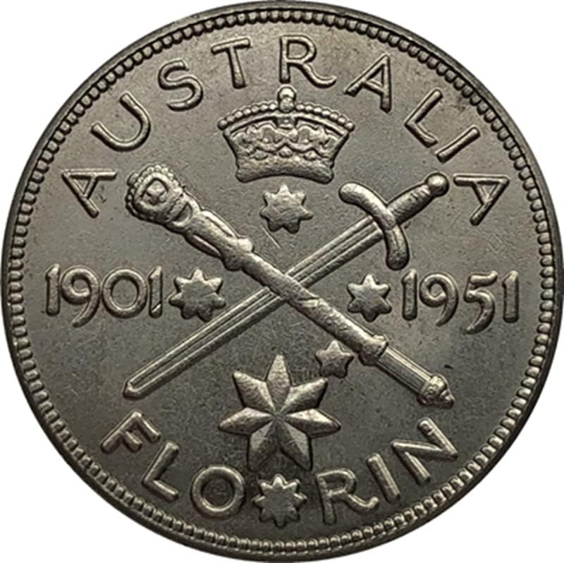1951 Австралийската Монета Никелевого производство на Антични Монети Събиране на монети 28 мм