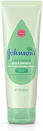 Johnson ' s Бебешко олио, Крем с алое и витамин E, 8 течни унции