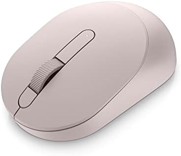 Безжична мишка Dell Wireless Mobile Mouse - MS3320W, Безжична честота 2,4 Ghz, Bluetooth 5.0, Оптичен led, Ръчна превъртане, 1600 dpi, 3 бутона - Пепеляво Розово