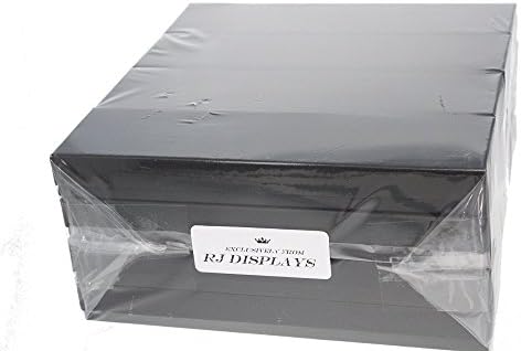 10 Матов Кутии, изработени от памук, цвят Черен, Подарък дисплеи за бижута, Гривни, Часовници, колиета и гривни 8 x 2 От RJ Displays
