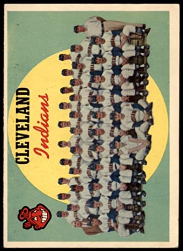 1959 Topps 476 списък на екипа на индианците Кливланд Индианс (Бейзболна картичка) VG/EX индианците
