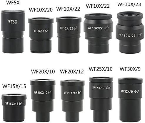 Аксесоари за микроскоп, за Възрастни и Деца, Една двойка WF10X, WF15X, WF20X, WF25X, WF30X, Окуляр за Стереомикроскопа, Широк (Цвят: WF20X-12)