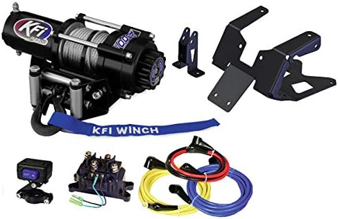 Лебедка KFI A2500-R2 2500lb и комплект за закрепване на лебедка 101475, Съвместим/Уплътнител за Yamaha Kodiak 450 4x4 2018-2020