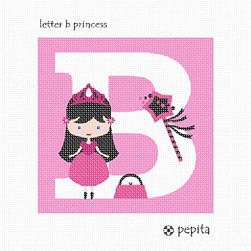 комплект за бродиране pepita: Принцеса с буквата B, 7 x 7