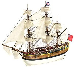 Artesanía Latina - Дървена модел на кораба - Английската изследователски и транспортни кораба HMS Endeavour - Модел 22520 в мащаб 1:65 - Комплекти модели за сглобяване - Средно ниво