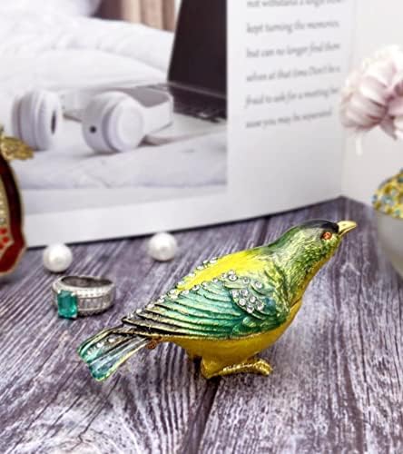 Кутии за бижута JWT Astyle Luxury Tanager Bird Trinket На панти.Колекционерски Фигурки на птици В Кутия за подаръци за спомен за дома.Колие, Пръстен, Обици-Организатор.