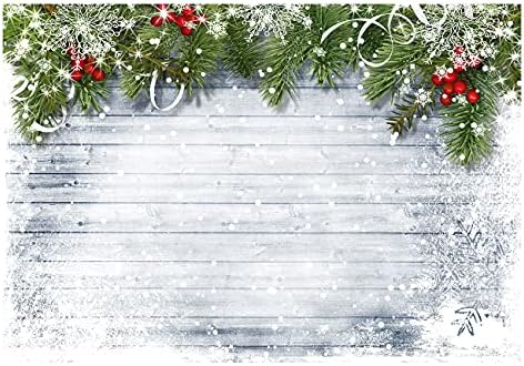 YYNXSY 7X5FT Коледна Тема на Заден План на Снимката на Заден План Празнична Дървена Дъска Фон във формата на Снежинки дюшемето на Заден План в Навечерието на Коледа Фон За украса на началната стая на Заден план В Навечерието