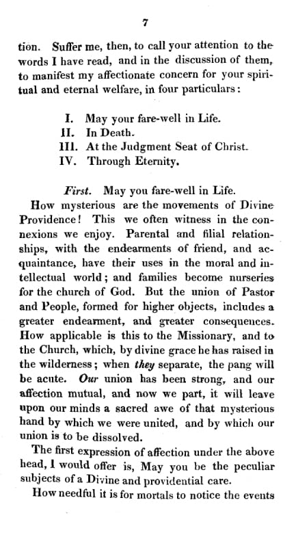 Сбогом мисионер с любов + обездоленными хора, Проповед, Причинени от Изземване от Мисията на остров Тринидад и тази в град Порт ъф Спейн (1823)