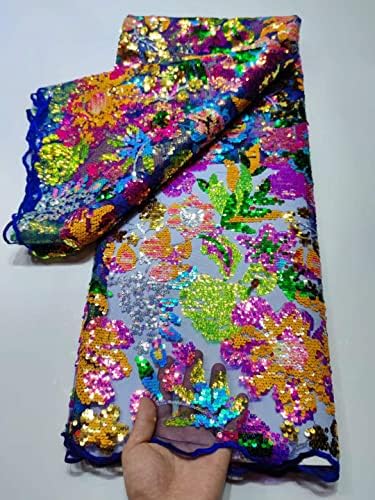 Най-новата Пъстра Африканска Бродирани Пайети 5 Ярда Тюлевая Плат във Френския Нигерия стил за Шиене на Сватбена рокля - Нигерийская Лейси Плат за Сватбена рокля