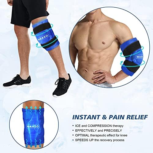 Обвиване на тялото с лед за облекчаване на болката в коляното MAAZO за многократна употреба пакет с лед за гореща и студена терапия MAAZO при Травми на краката, Отоци, Ар?