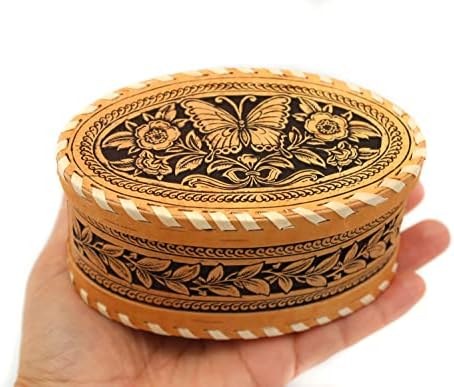 Кутия За Съхранение На Бижута Tourmania Decorative Trinket Кутия, Подарък Кутия-Пеперуда От Брезова